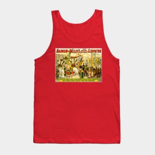 Barnum and Baily Cleopatra Circus Vintage Extravaganza Print Tank Top